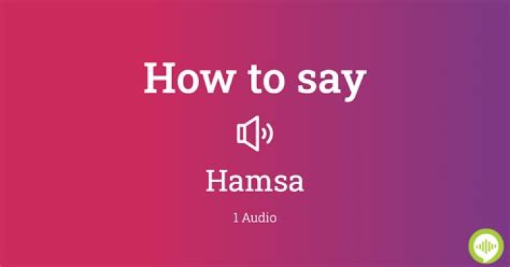 How to pronounce hamsa